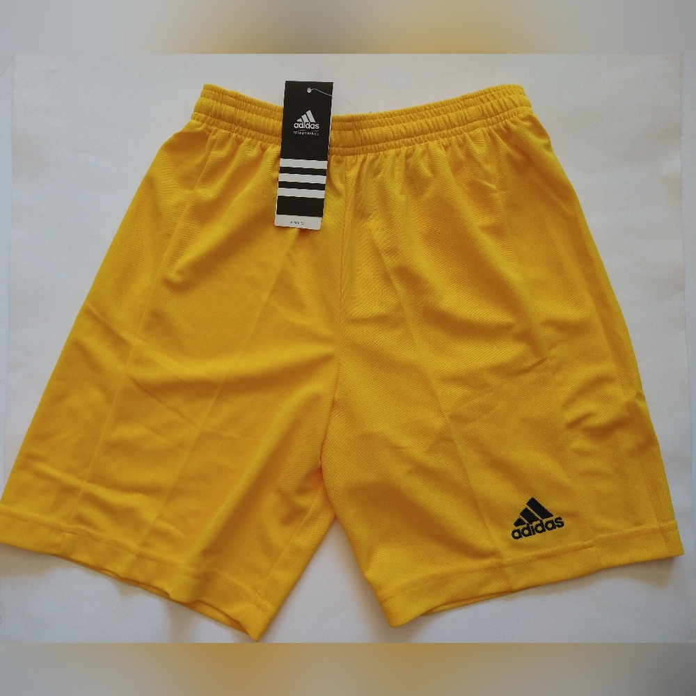 Youth Adidas Climalite Shorts Orange Size Medium Football/Soccer Drawstring NWT
